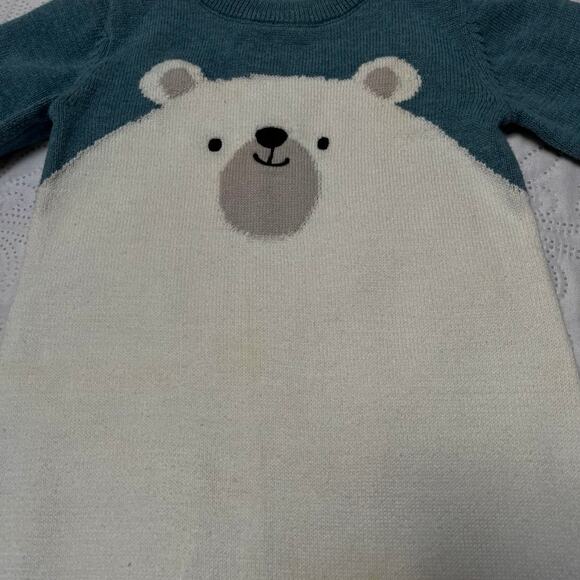 Gymboree Knit Sweater Bear Romper Size 6-12 months - Picture 3 of 7